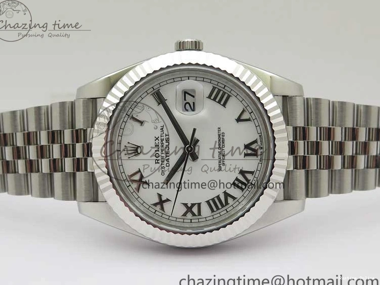 0506 New DateJust 41 126334 ARF 1:1 Best Edition 904L Steel White Roman Dial on Jubilee Bracelet A Bold 2551